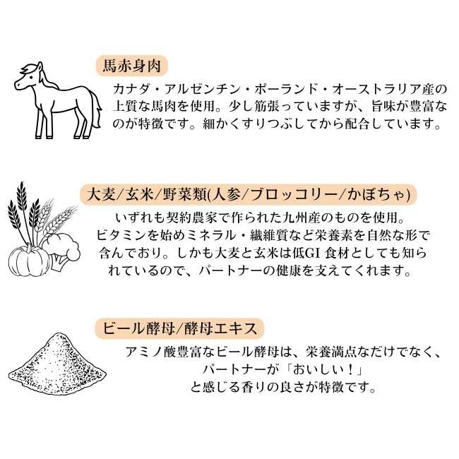 yum yum yum! シニア&ライト 馬肉ドライタイプ